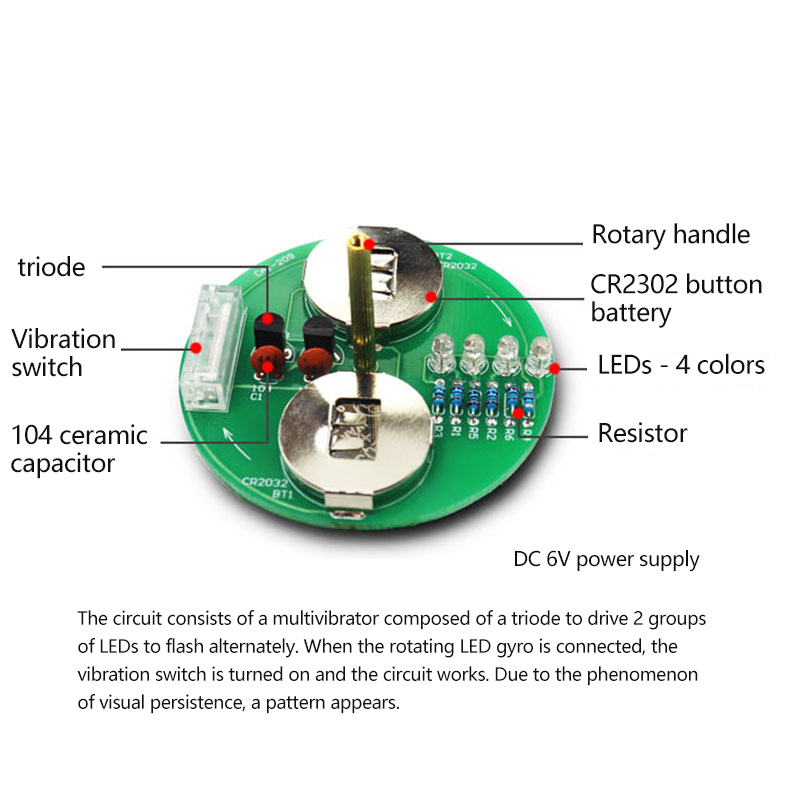 Hobby Diy Electronics Kit - LED الدوران لتقوم بها بنفسك عدة
