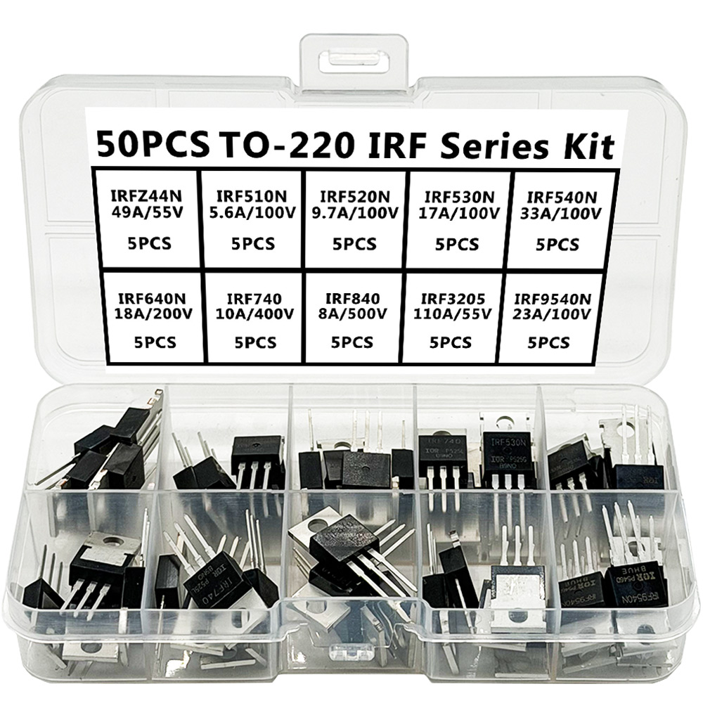 Mosfet Transistor Set - مجموعة من 50 قطعة من ترانزستورات