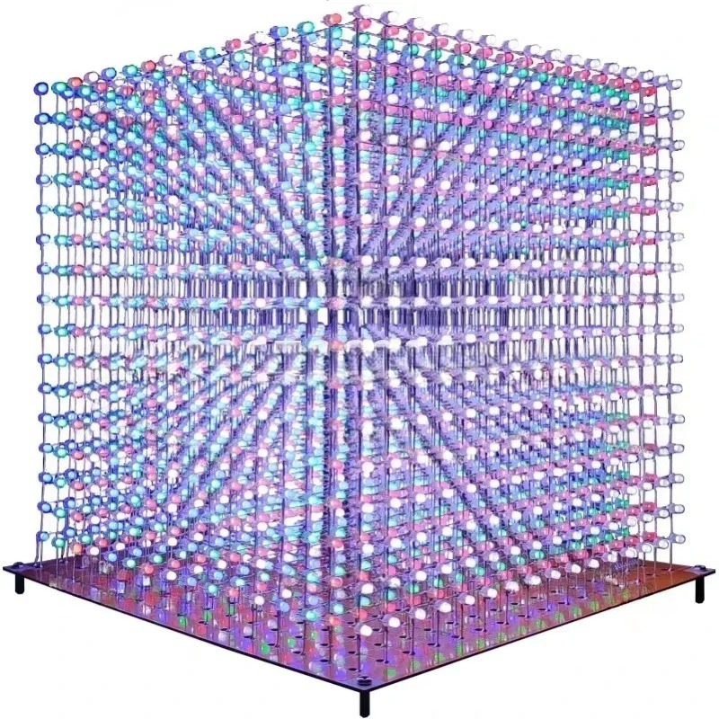 Diy Electronic - 3 مكعبات إضاءة D16mini، طقم 16x16x16،