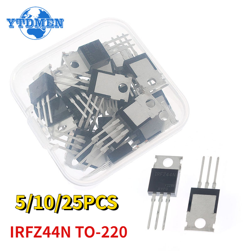 Mosfet Transistor Set - 5-25 قطعة IRFZ44N TO220 IRFZ44NPBF TO-220