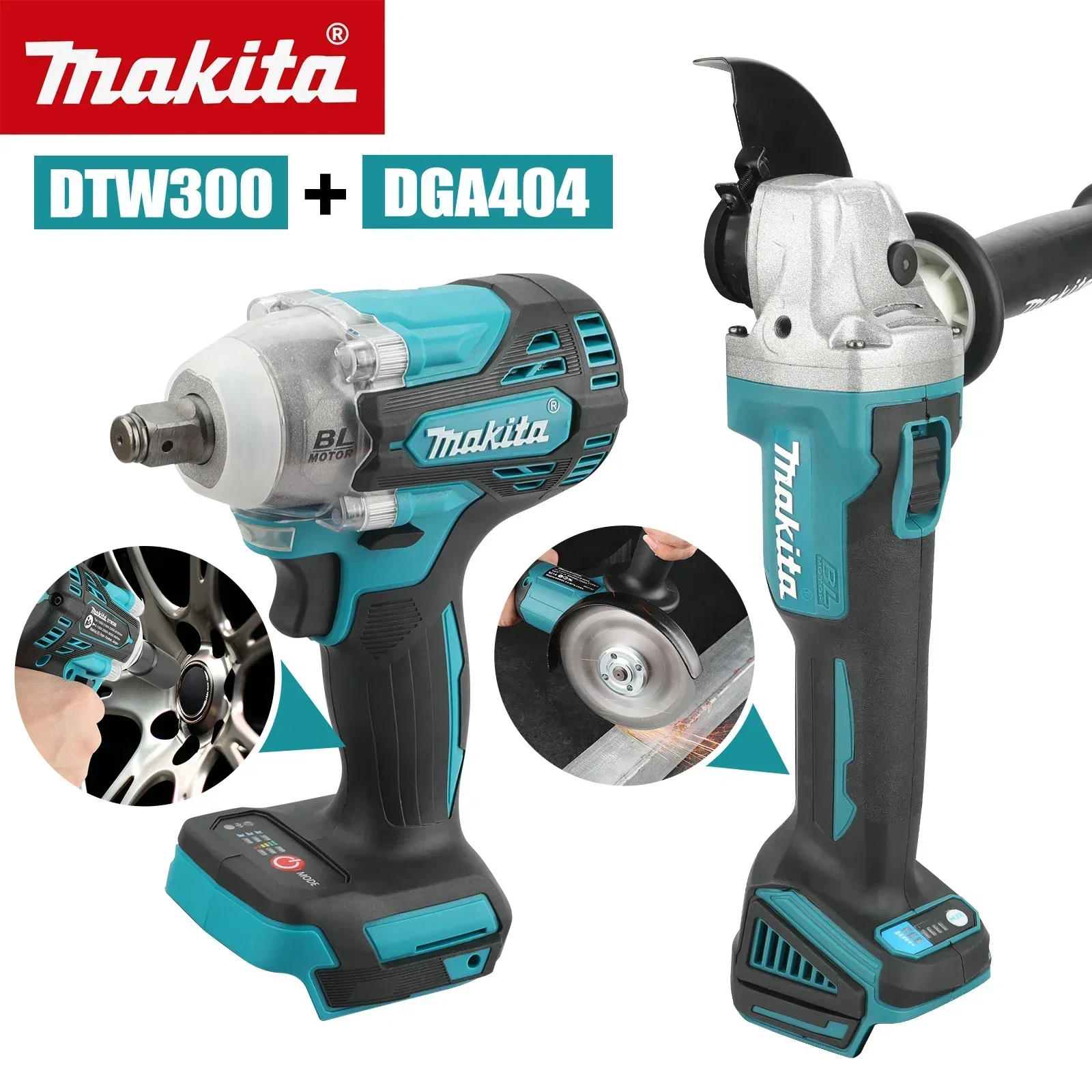 Makita Drill Dtw300 - مجموعة أدوات ماكيتا DTW300 DGA404 18