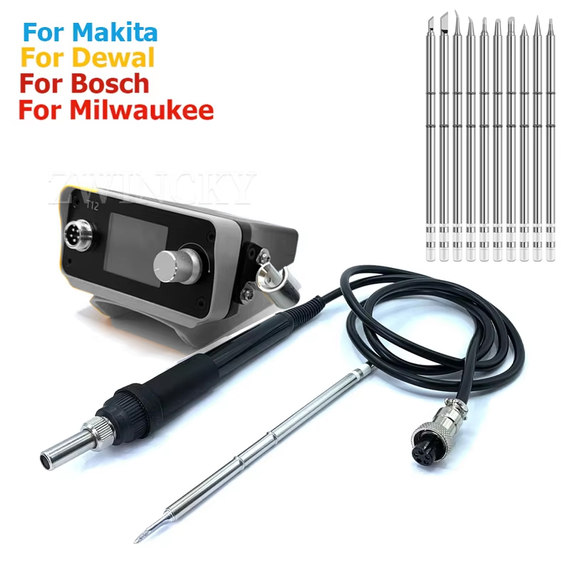Diy Electronics Hobby - محطة لحام لاسلكية لـ Dewaltt/Makita/Milwaukee/Bosch، تعمل