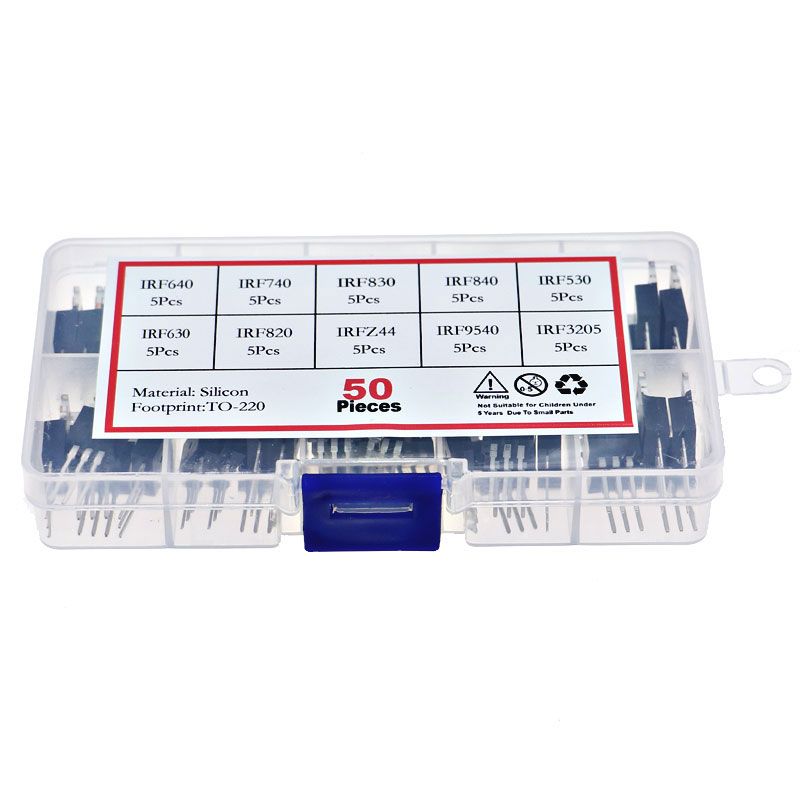 50 قطعة 10 قيمة TO-220 Mosfet  - مراجعة Mosfet Transistor Set وسعره