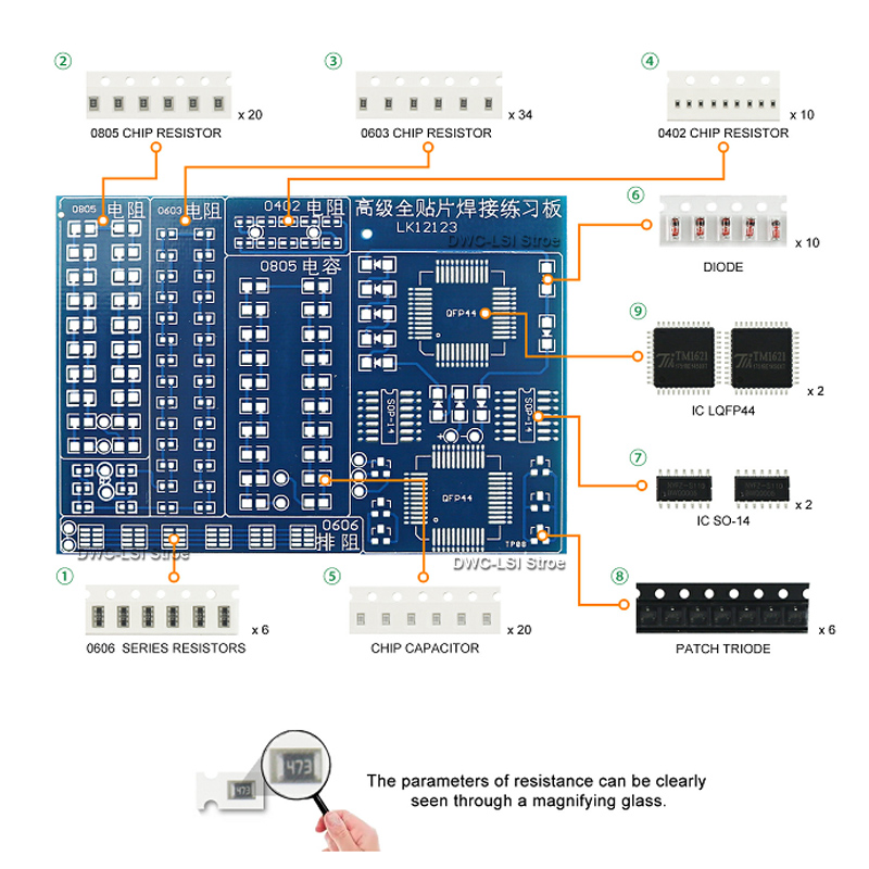 SMD متقدمة لوحة ممارسة لحام ال - مراجعة Pcb Etching Kit وسعره