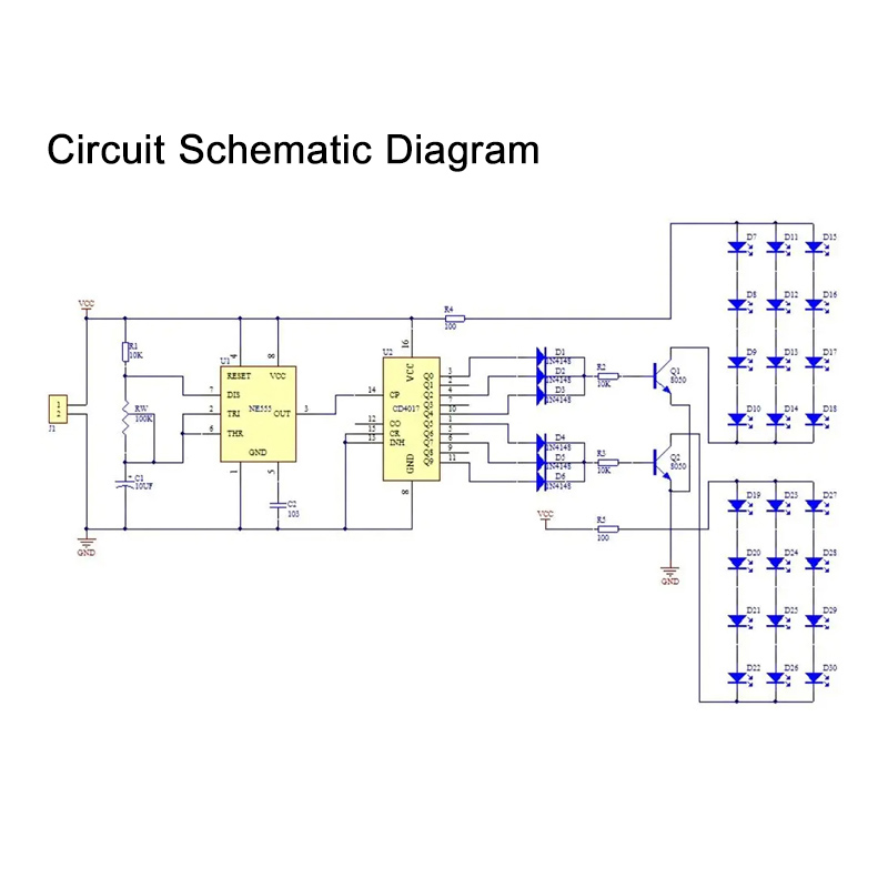 IC LED أحمر أزرق مزدوج اللون أ - مراجعة Diy Electronics Gifts وسعره