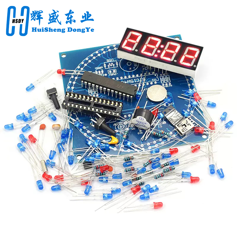 الدورية LED عرض إنذار ساعة إلك - مراجعة Hobby Diy Electronics Kit وسعره
