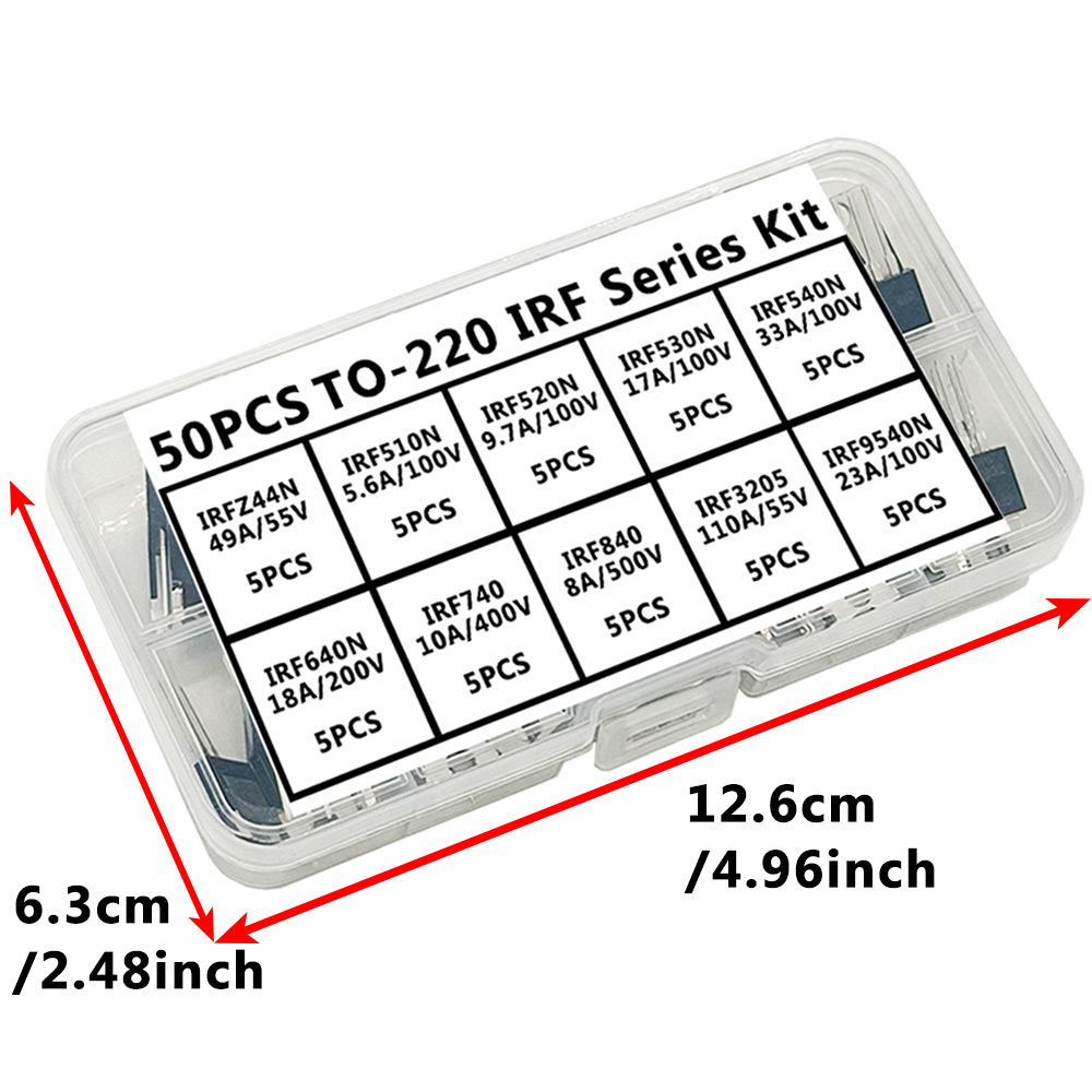 مجموعة من 50 قطعة من ترانزستور - مراجعة Mosfet Transistor Set وسعره