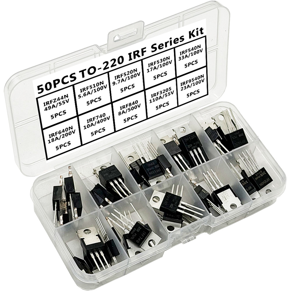 مجموعة من 50 قطعة من ترانزستور - مراجعة Mosfet Transistor Set وسعره