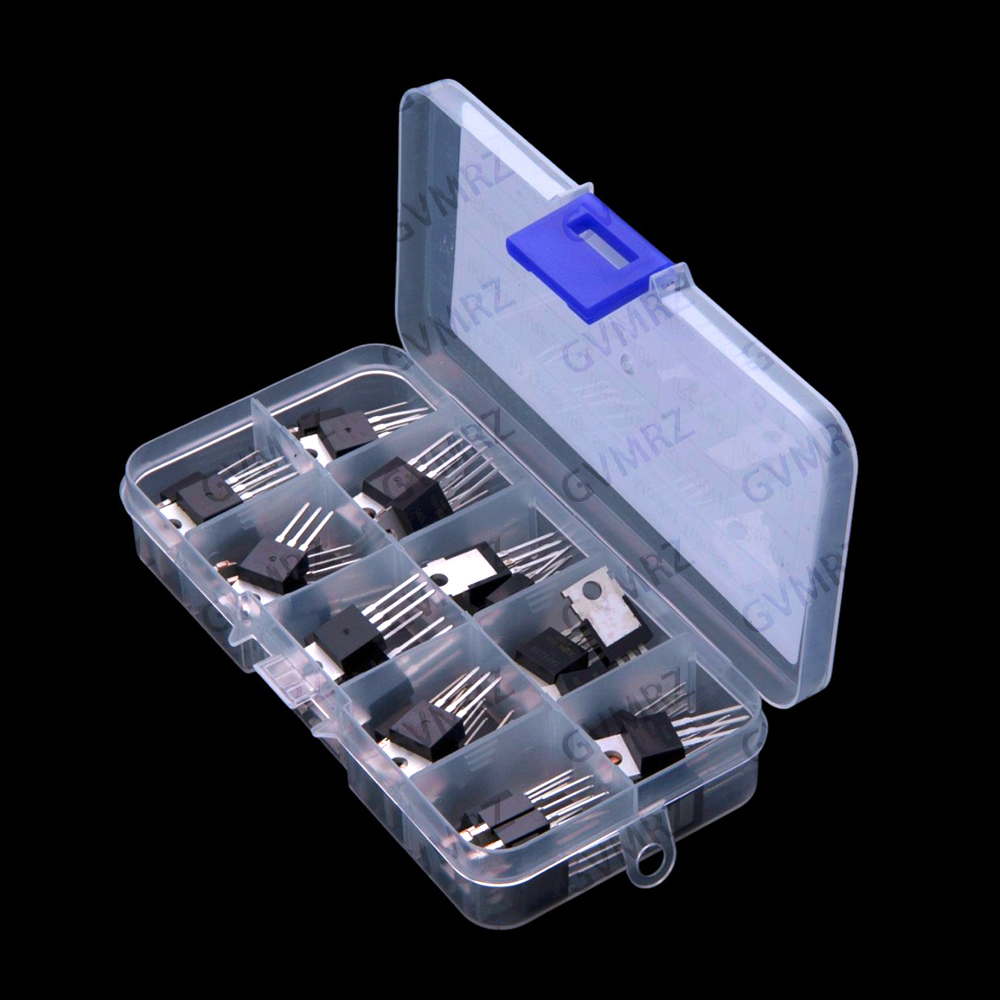 10 قيم TO-220 ​ ​ 50 قطعة من ت - مراجعة Mosfet Transistor Set وسعره