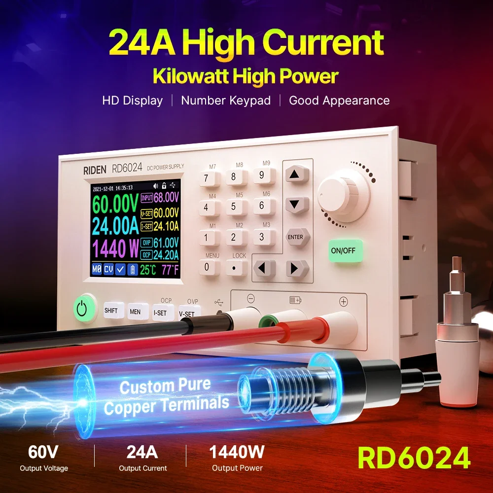 RD RIDEN RD6024 تيار مستمر تيا - مراجعة Dc Power Supply Variable وسعره