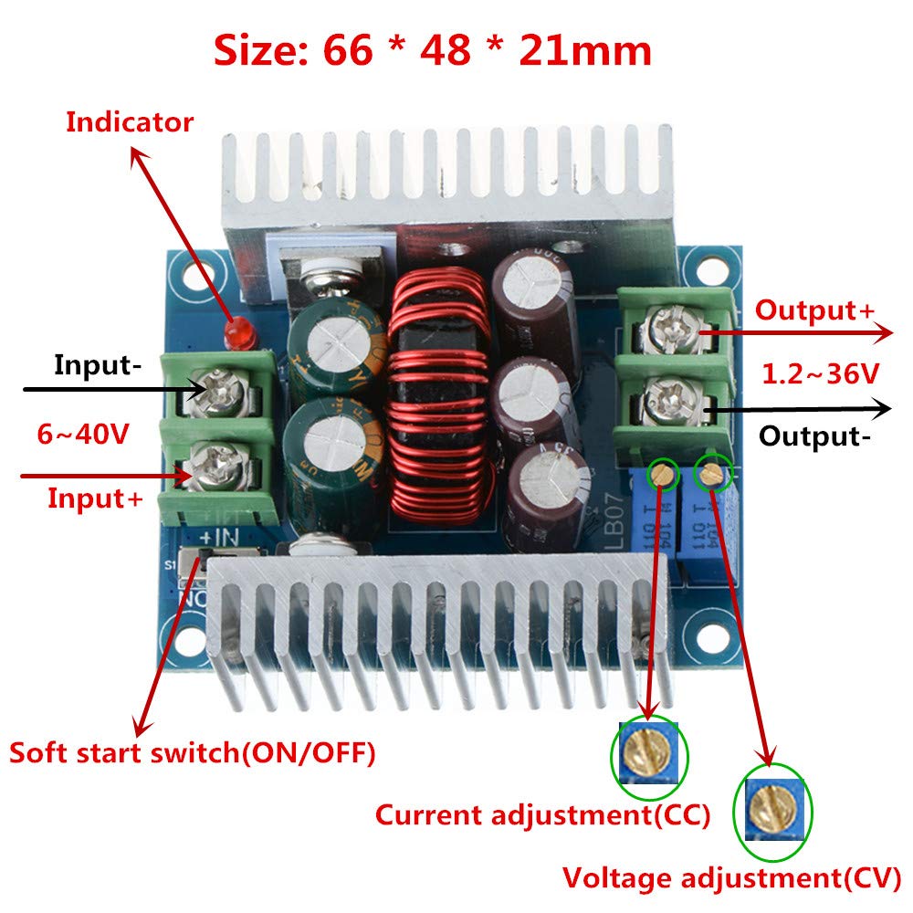 20A 300 واط CC CV تنحى وحدة قا - مراجعة Dc Power Supply Variable وسعره