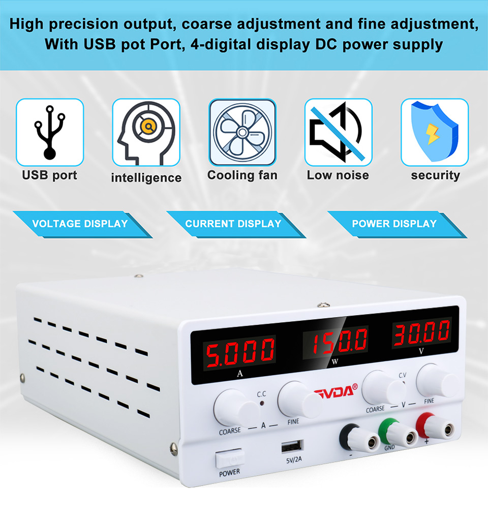 منظم تيار قابل للتعديل GVDA 60 - مراجعة Dc Power Supply Variable وسعره