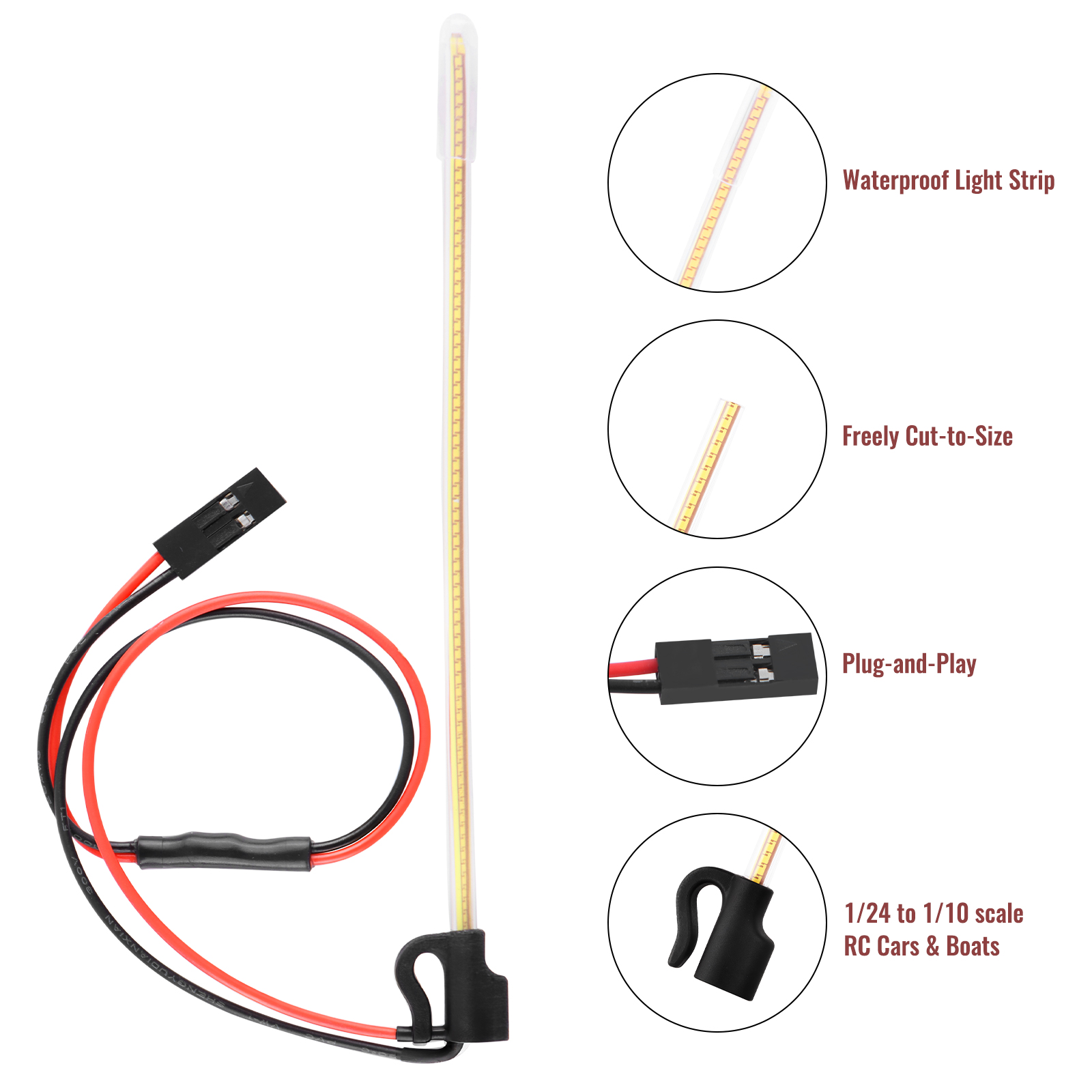 مود راكس 2 قطعة أضواء LED لهوا - مراجعة Diy Rc Electronics وسعره