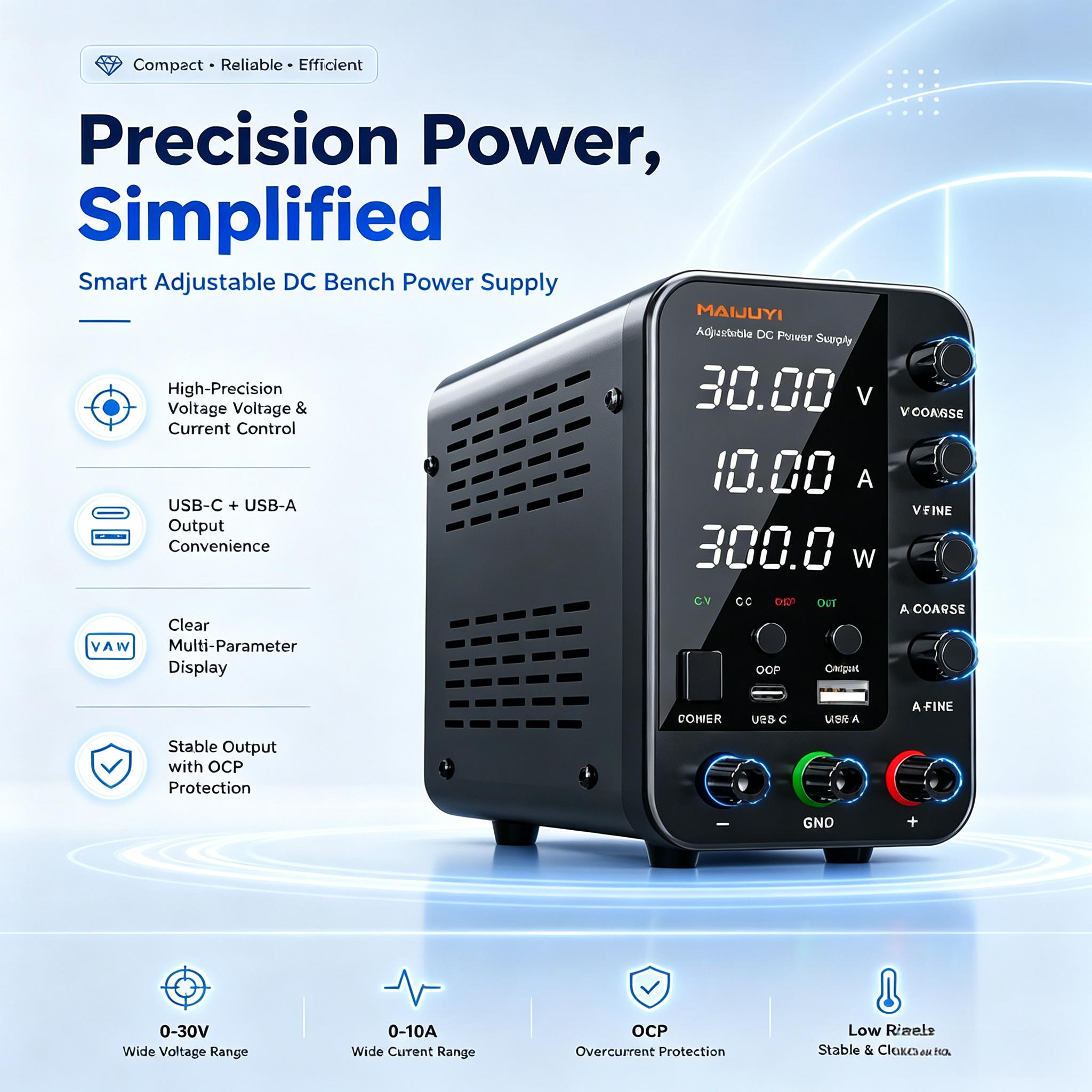 مصدر طاقة تيار مستمر متعدد الم - مراجعة Dc Power Supply Variable وسعره