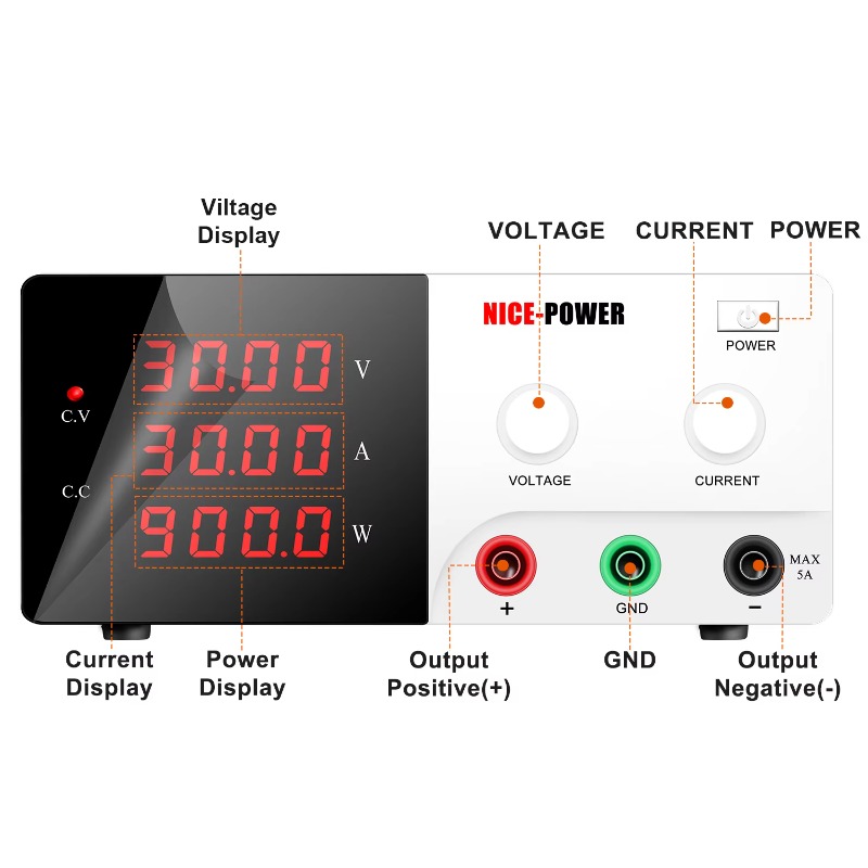 الطاقة R-SPS3030 30V 30A اختبا - مراجعة Dc Power Supply Variable وسعره