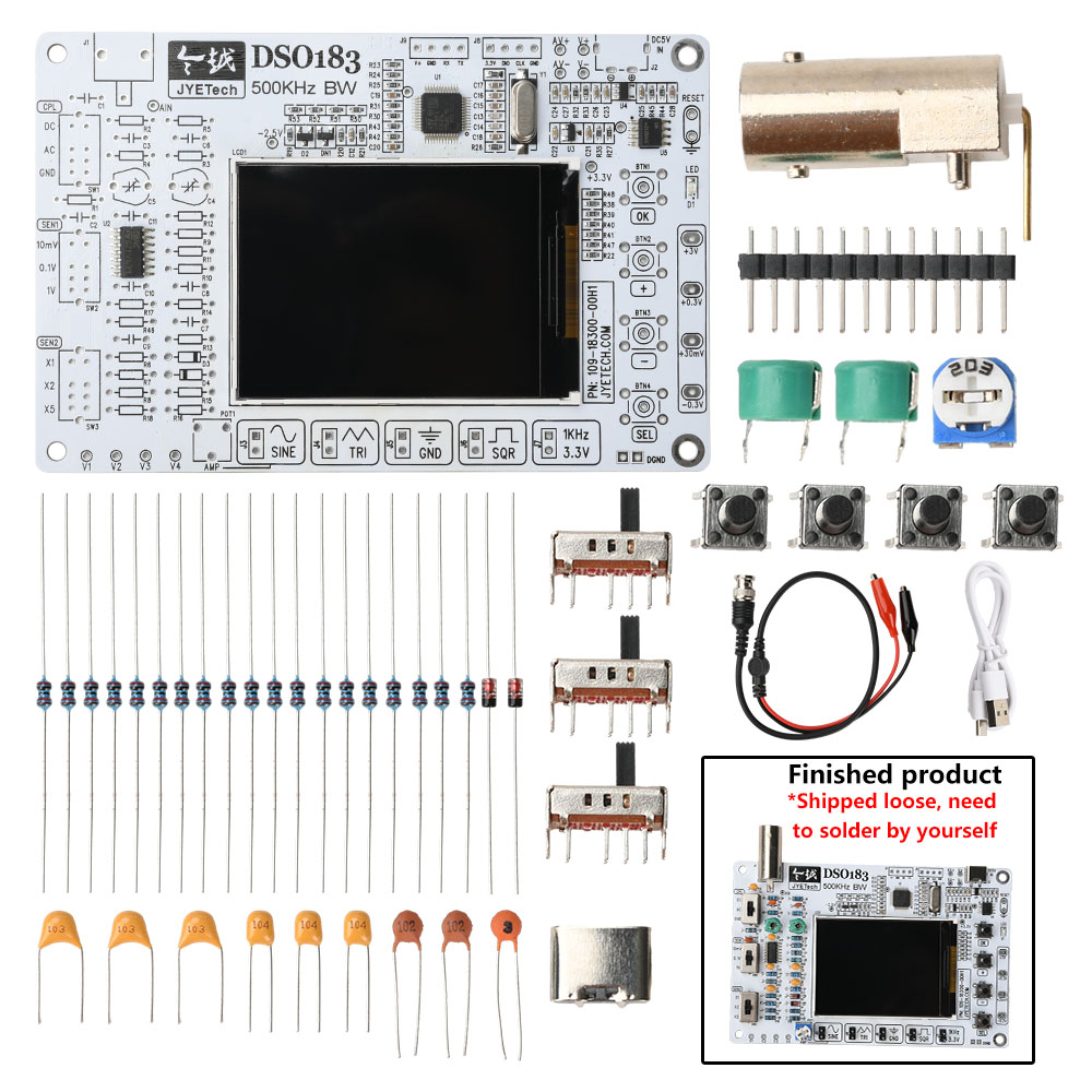 جهاز راسم إشارة رقمي DSO183 بج - مراجعة Hobby Diy Electronics Kit وسعره